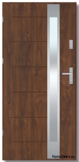 BREMA INOX Außentür mit Einwegspiegel, STÄRKE 70mm, STANDARD, 90 L