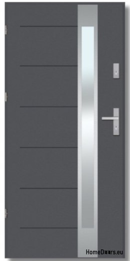 BREMA INOX Außentür mit Einwegspiegel, STÄRKE 70mm, STANDARD, 90 L