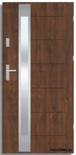 BREMA INOX Außentür mit Einwegspiegel, STARK 70mm, OFF-the-SHELF, 90 P