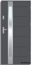 BREMA INOX Außentür mit Einwegspiegel, STARK 70mm, OFF-the-SHELF, 90 P