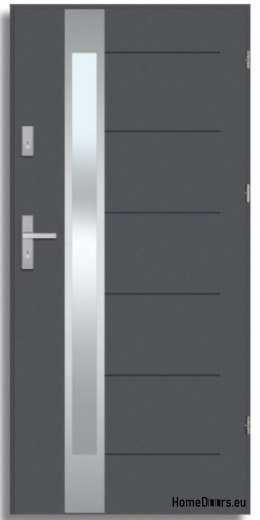 BREMA INOX Außentür mit Einwegspiegel, STARK 70mm, OFF-the-SHELF, 90 P
