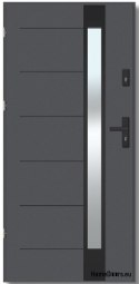 BREMA NERO Außentür mit Einwegspiegel, STÄRKE 70mm, STANDARD, 90 L