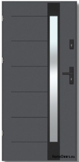 BREMA NERO Außentür mit Einwegspiegel, STÄRKE 70mm, STANDARD, 90 L