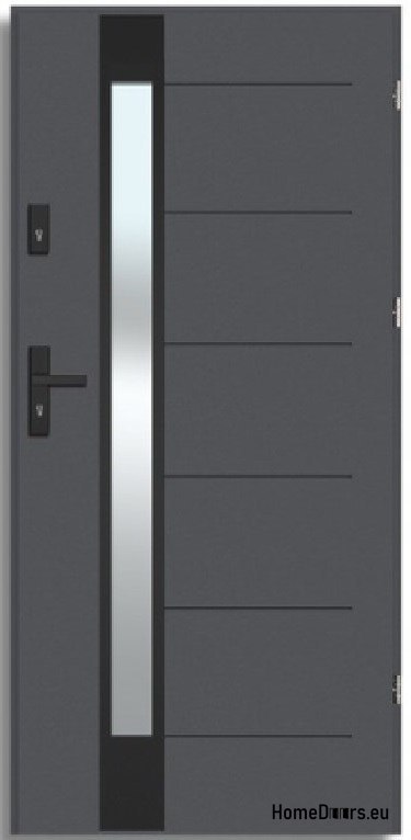 BREMA NERO Außentür mit Einwegspiegel, STARK 70mm, VON STANDARD, 90 P BREMA NERO Außentür mit Einwegspiegel, STARK 70mm, VON STANDARD, 90 P