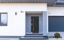 Holz-Außentür Almeria 68 mm warm 90 Rechts anthrazit, SOFORT LIEFERBAR