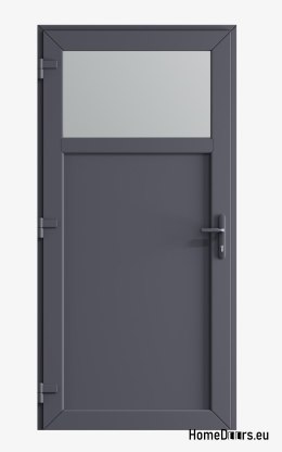 DRZWI ZEWNĘTRZNE TECHNICZNE GOSPODARCZE PCV 100X205 cm ANTRACYT LEWE