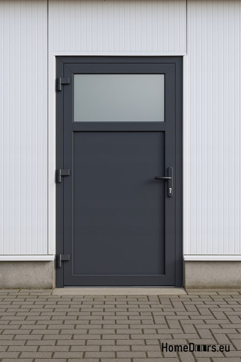 DRZWI ZEWNĘTRZNE TECHNICZNE GOSPODARCZE PCV 100X205 cm ANTRACYT LEWE DRZWI ZEWNĘTRZNE TECHNICZNE GOSPODARCZE PCV 100X205 cm ANTRACYT LEWE