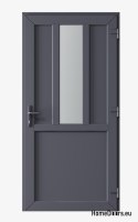 DRZWI ZEWNĘTRZNE TECHNICZNE GOSPODARCZE PCV 100X205 cm ANTRACYT PRAWE