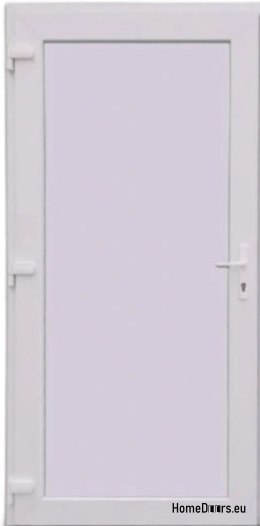 PVC TECHNISCHE HAUSTÜR FÜR DEN AUSSENBEREICH 100X205 cm WEISS LINKS