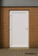 PVC TECHNISCHE HAUSTÜR FÜR DEN AUSSENBEREICH 100X205 cm WEISS LINKS