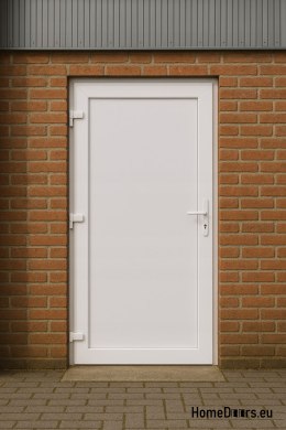 PVC TECHNISCHE HAUSTÜR FÜR DEN AUSSENBEREICH 100X205 cm WEISS LINKS