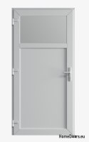 PVC TECHNISCHE HAUSTÜR FÜR DEN AUSSENBEREICH 100X205 cm WEISS LINKS