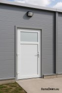 PVC TECHNISCHE HAUSTÜR FÜR DEN AUSSENBEREICH 100X205 cm WEISS LINKS