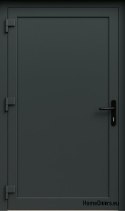 PVC TECHNISCHE HAUSTÜR FÜR DEN AUSSENBEREICH 90X205 cm ANTHRAZIT LINKS