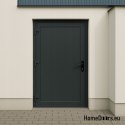 PVC TECHNISCHE HAUSTÜR FÜR DEN AUSSENBEREICH 90X205 cm ANTHRAZIT LINKS