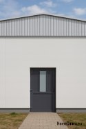 PVC TECHNISCHE HAUSTÜR FÜR DEN AUSSENBEREICH 90X205 cm ANTHRAZIT LINKS
