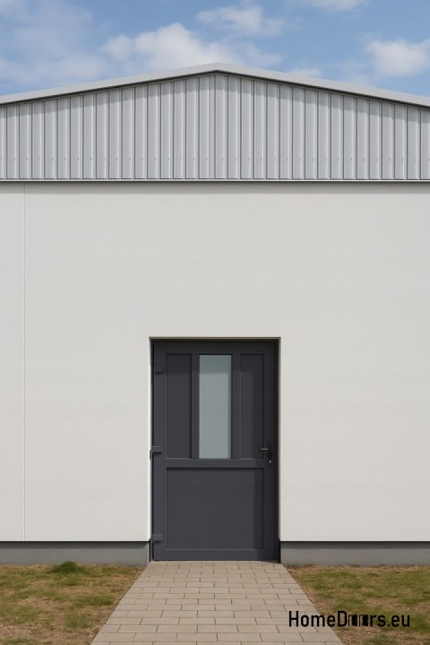 PVC TECHNISCHE HAUSTÜR FÜR DEN AUSSENBEREICH 90X205 cm ANTHRAZIT LINKS PVC TECHNISCHE HAUSTÜR FÜR DEN AUSSENBEREICH 90X205 cm ANTHRAZIT LINKS