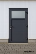 PVC TECHNISCHE AUSSENTÜREN FÜR HAUSHALTE 90X205 cm ANTHRAZIT RECHTS