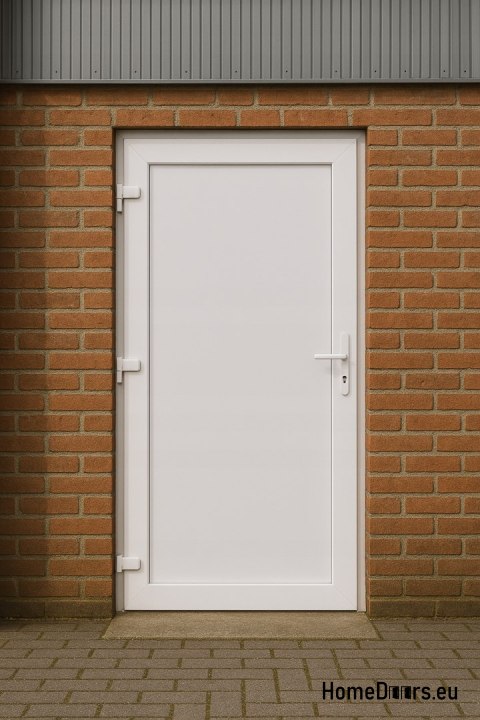 PVC TECHNISCHE HAUSTÜR FÜR DEN AUSSENBEREICH 90X205 cm WEISS LINKS PVC TECHNISCHE HAUSTÜR FÜR DEN AUSSENBEREICH 90X205 cm WEISS LINKS