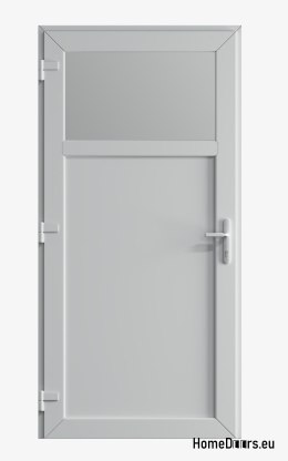 PVC TECHNISCHE HAUSTÜR FÜR DEN AUSSENBEREICH 90X205 cm WEISS LINKS