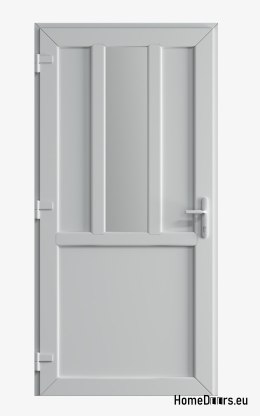 PVC TECHNISCHE HAUSTÜR FÜR DEN AUSSENBEREICH 90X205 cm WEISS LINKS