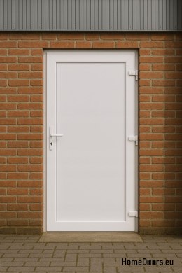 PVC TECHNISCHE HAUSTÜREN FÜR DEN AUSSENBEREICH 90X205 cm WEISS RECHTS