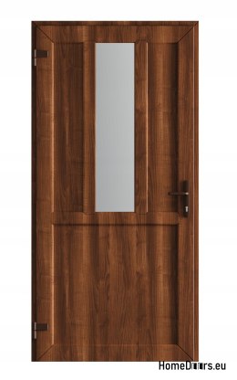 DRZWI ZEWNĘTRZNE TECHNICZNE GOSPODARCZE PCV 90X205 cm ORZECH LEWE