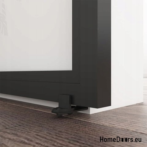 Drzwi przesuwne 90 Loft 8S szklane stalowe czarne z szybami od ręki Drzwi przesuwne 90 Loft 8S szklane stalowe czarne z szybami od ręki