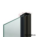 Drzwi przesuwne 90 Loft 8S szklane stalowe czarne z szybami od ręki