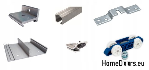 Wand montierte Schiebetür ALFA + Schiebesystem BIRCH FATHERS DARK 85