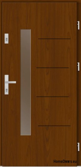 Drzwi zewnętrzne drewniane płytowe Dafni 80,85,90,95,100 Kolory 75mm