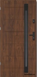 Stahl-Außentüren NARVIK BLACK 56 mm, OFF-the-SHELF, 90 L Nussbaum