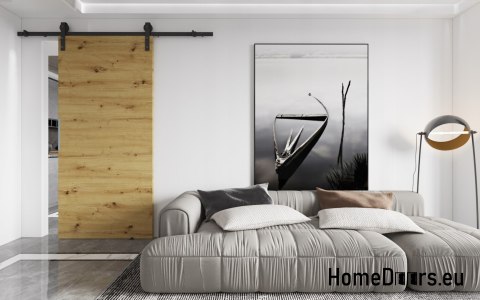 Schiebetür 70 wandmontiertes ALFA LOFT P 01 Oak Artisan 74+schiebesystem