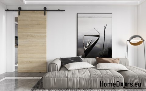 Schiebetür 70 wandmontiertes ALFA LOFT P 01 Eichen-Sonoma 74+schiebesystem