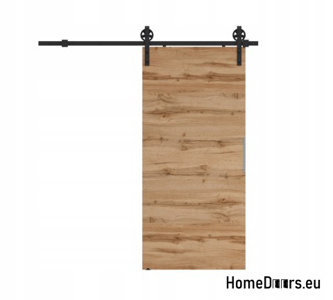 Wandmontierte Schiebetür 80 ALFA LOFT A 04 Wotan Oak 85 + Schiebesystem