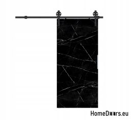 Schiebetür 95 Wand ALFA LOFT A04 Black Marble95+Schiebesystem