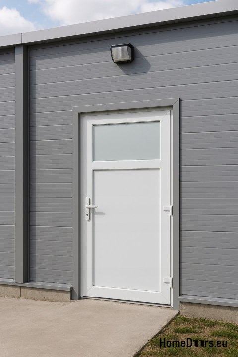EXTERNE TECHNISCHE PVC-TÜR 110X205 cm RECHTS WEISS RECHTS