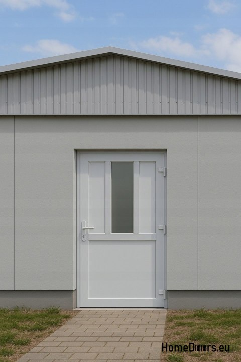EXTERNE TECHNISCHE PVC-TÜR 110X205 cm RECHTS WEISS RECHTS