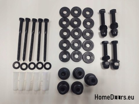 Schiebetür 70 wandmontierte ALFA LOFT A 04 Black 74 + Schiebesystem