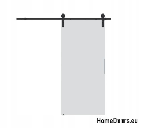Schiebetür 70 wandmontierte ALFA LOFT P 01 White 74 + Schiebesystem