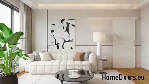 Schiebetür 70 wandmontiertes ALFA Beton 74 + Schiebesystem