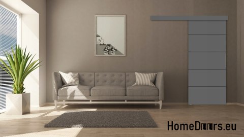 Schiebetür 70 wandmontierte ALFA-Eiche Artisan 74 + Schiebesystem – Dick