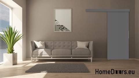 Schiebetür 70 wandmontiertes ALFA-Marmor-schwarzes 74+ Schiebesystem Dick