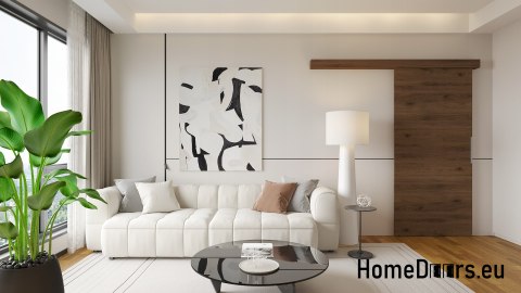 Schiebetür 70 wandmontiertes ALFA-Marmor-schwarzes 74+ Schiebesystem Dick