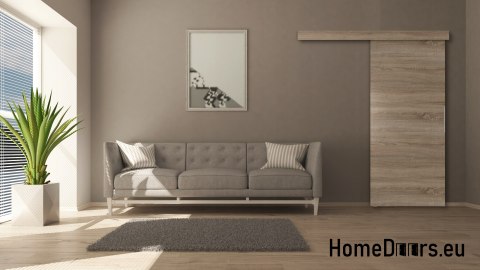 Schiebetür 80 wandmontiertes ALFA Beton 85 + Schiebesystem