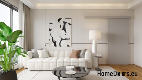 Schiebetür 90 wandmontierte ALFA wotan eiche 95 + Schiebesystem dick