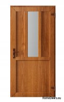 EXTERNAL DOOR TECHNISCHE HOSPITAL PVC 100X205 cm GOLD RIGHT WOOD
