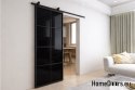 Schiebetür 90 Loft 8S BLACK Glasstahl schwarz Fenster an der Hand + System