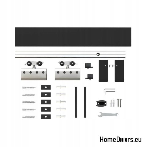 Innen Schiebetür Glas schwarz 90 Set 1S BLACK FRAME 95