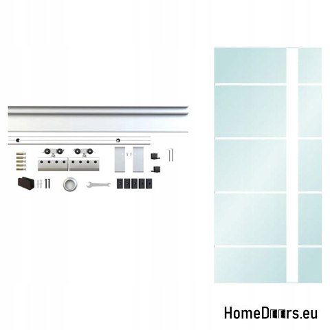 Glasschiebetür mit Führung 80 Satz 5S-85